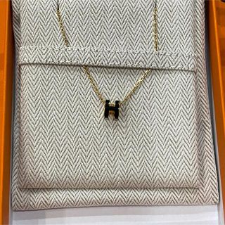 エルメス(Hermes)の新品未使用 レア HERMES エルメス ミニ ポップH ネックレス ブラック(ネックレス)