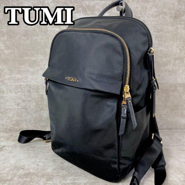【良品】TUMI　リュック バックパック　ロゴ金具　ブランドチャーム　ナイロン
