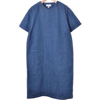 ハイク(HYKE)の【値下】HYKE*デニムワンピース ショートスリーブ SIZE１(S〜Mサイズ)(ひざ丈ワンピース)