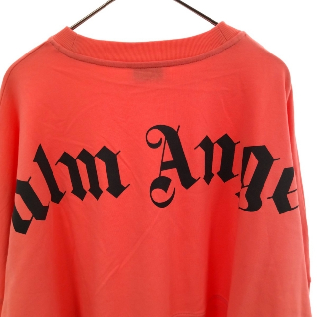 Palm Angels パームエンジェルス バックロゴオーバーサイズクルーネック長袖Tシャツ PMAA001E19413016 ピンク