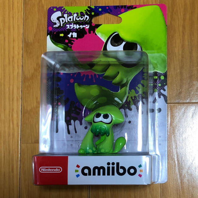 任天堂(ニンテンドウ)のスプラトゥーン　amiibo イカ　(グリーン)、イカ　(ネオンパープル) エンタメ/ホビーのフィギュア(ゲームキャラクター)の商品写真