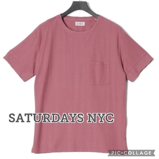 サタデーズニューヨークシティ(Saturdays NYC)の【SATURDAYS NYC】ポケット半袖Tシャツ、ピンク、サイズXS(Tシャツ/カットソー(半袖/袖なし))