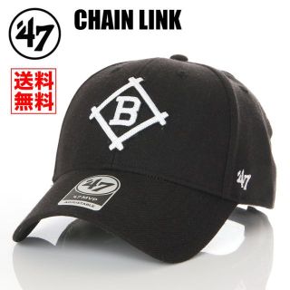 フォーティセブン(47 Brand)の【新品】47BRAND MVP キャップ B 帽子 黒 メンズ レディース(キャップ)