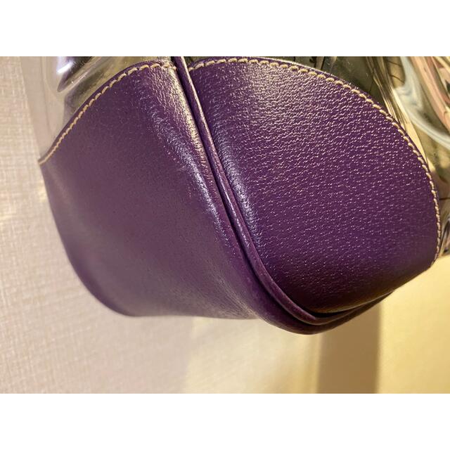 プラダ PRADA パープルレザー&透明トートバッグ プラダ PRADA パープルレザー&透明トートバッグ