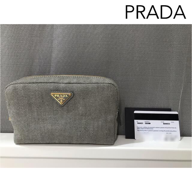 満点の PRADA - 〈新品未使用〉PRADA デニムポーチ ポーチ - contline.hr