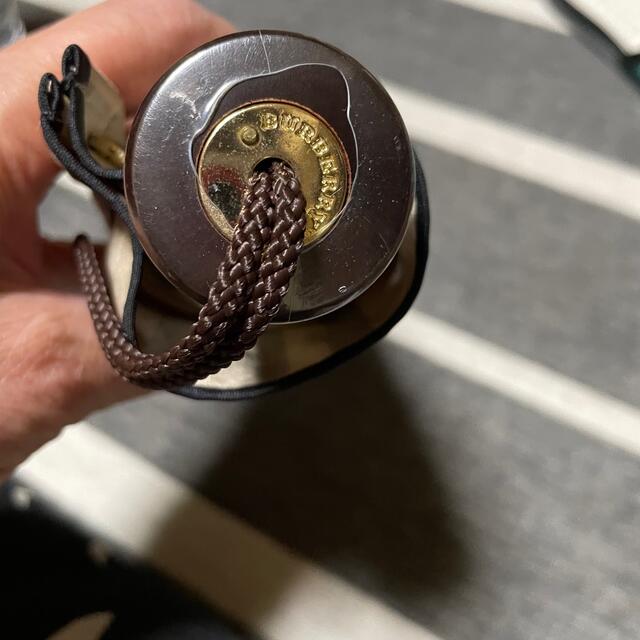 中古 バーバリー ロゴ刺繍 ノバチェック傘
