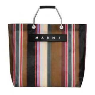 入手困難 MARNI MARKET ストライプバッグ 大人気新色 ブラウン系