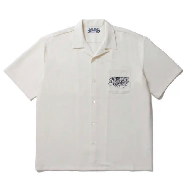 2104/ 舐達麻 オープンカラーシャツ ロゴ 刺繍 大人も着やすいシンプル