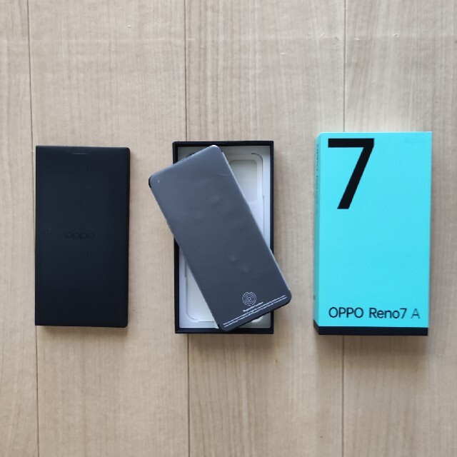 OPPO(オッポ)の新品  OPPO Reno7 A SIMフリー  ブラック スマホ/家電/カメラのスマートフォン/携帯電話(スマートフォン本体)の商品写真