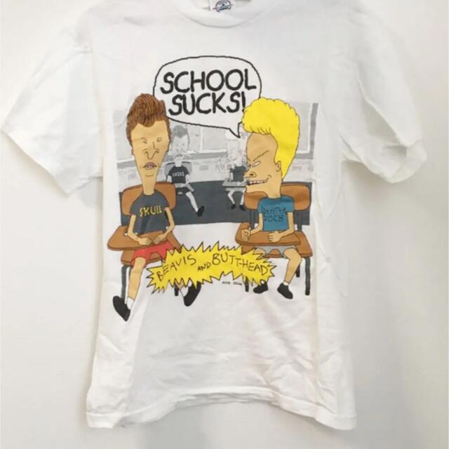 PANAMA BOY(パナマボーイ)のBeavis & Bad head 古着 Tシャツ 白 メンズのトップス(Tシャツ/カットソー(半袖/袖なし))の商品写真