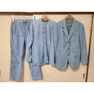 ユニクロ(UNIQLO)のUNIQLO U ユニクロ&ルメール セットアップ Sサイズ シャンブレー(セットアップ)