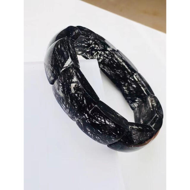 ⭐︎【天然】ブラックルチルクォーツ バングル 61.4mm | www