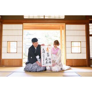 フォトアイテム 前撮り 後撮り フォトウェディング 和装 和婚 和 習字(フォトプロップス)