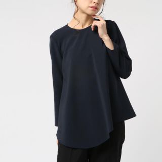 ユナイテッドアローズ(UNITED ARROWS)の美品♡ ユナイテッドアローズ　七分袖　カットソー　シャツ　ブラウス　ネイビー(カットソー(長袖/七分))