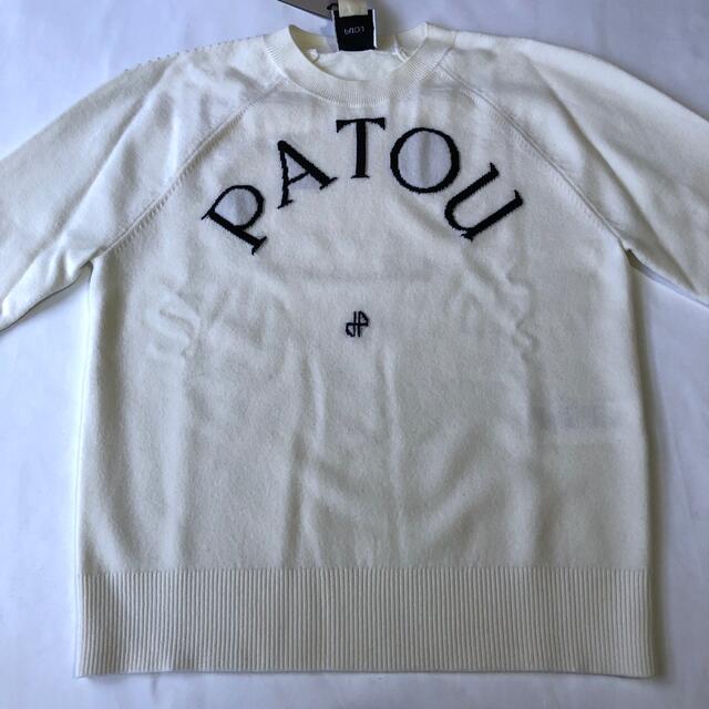 JEAN PATOU(ジャンパトゥ)の22AW 新品未着用 白S PATOU パトゥジャンパー ロゴ 長袖ニット レディースのトップス(ニット/セーター)の商品写真