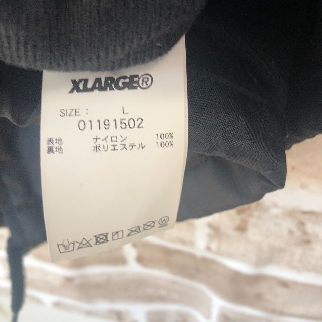 XLARGE(エクストララージ)の【激レア】XLARGE コーチジャケット サイズL　 ブラック デカロゴ メンズのジャケット/アウター(ナイロンジャケット)の商品写真