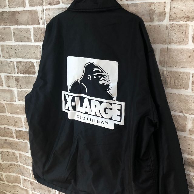 XLARGE(エクストララージ)の【激レア】XLARGE コーチジャケット サイズL　 ブラック デカロゴ メンズのジャケット/アウター(ナイロンジャケット)の商品写真