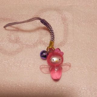 未使用☆ ハローキティ クリオネ根付キーホルダー