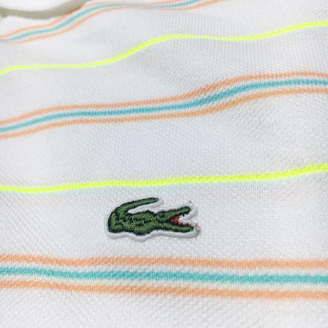 LACOSTE(ラコステ)のラコステ ボーダー ポロシャツ 日本製 メンズのトップス(ポロシャツ)の商品写真