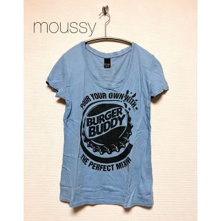 マウジー(moussy)のmoussy マウジー BURGER Tシャツ ブルー レディース(Tシャツ(半袖/袖なし))