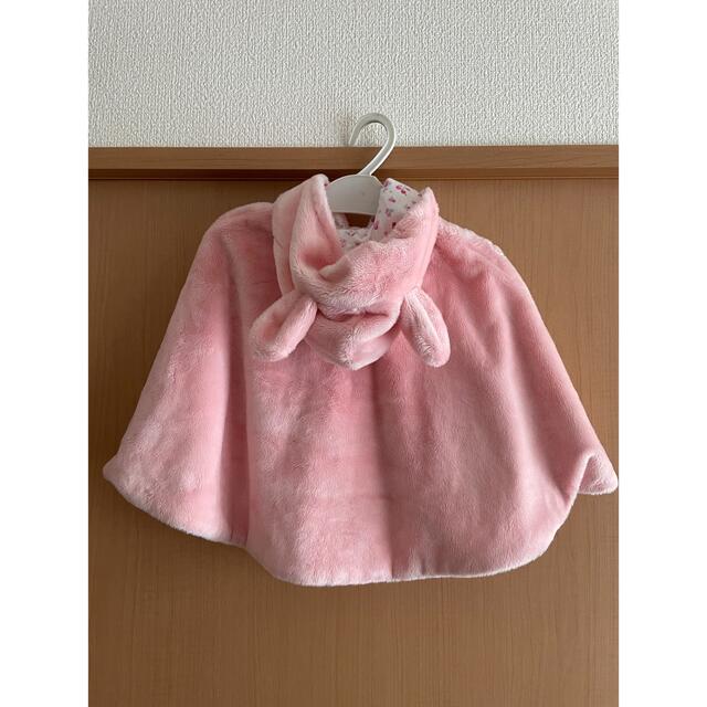 mikihouse(ミキハウス)のMIKI HOUSE　マイクロファーポンチョ　ピンク キッズ/ベビー/マタニティのベビー服(~85cm)(ジャケット/コート)の商品写真