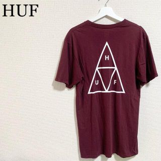 ハフ(HUF)のHUF Tシャツ メンズM ワインレッド ビッグロゴ デカロゴ ビッグシルエット(Tシャツ/カットソー(半袖/袖なし))