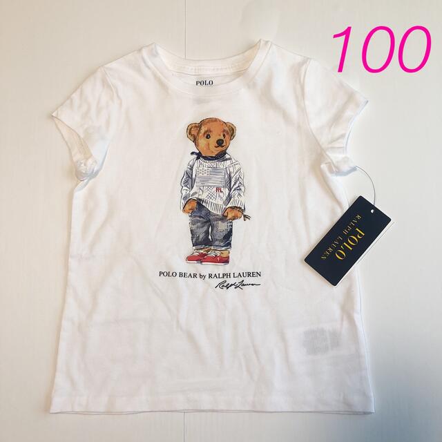 POLO RALPH LAUREN(ポロラルフローレン)の新作◇ラルフローレン ガールズ半袖Tシャツ ホワイト 3T/100 キッズ/ベビー/マタニティのキッズ服女の子用(90cm~)(Tシャツ/カットソー)の商品写真