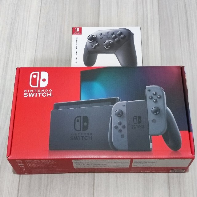 Nintendo Switch 本体 新型グレー 純正プロコン