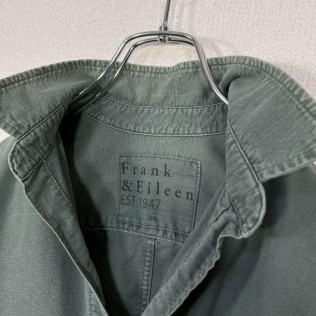 Frank&Eileen(フランクアンドアイリーン)の【美品・製品染め】フランクアンドアイリーン　長袖シャツ　緑　グリーン　バリー レディースのトップス(シャツ/ブラウス(長袖/七分))の商品写真