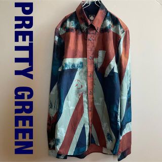 pretty green BD シャツ ユニオンジャック　レッド(シャツ)