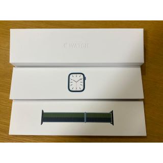 アップル(Apple)の【まさる様専用】Apple Watch Series741mm GPSブルー(その他)