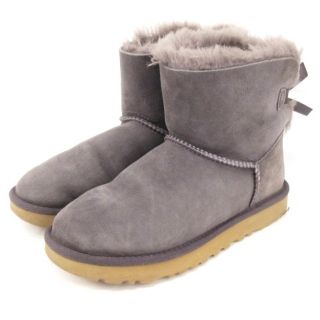 アグ(UGG)のアグ UGG ミニベイリーボウ ムートンブーツ 1016501 グレー US6(ブーツ)