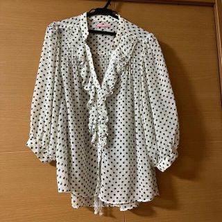 ジョリーブティック(Jolly Boutique)のジョリーブティック　ドット柄　七分袖　ブラウス(シャツ/ブラウス(長袖/七分))