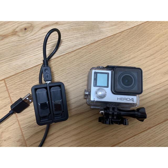 GoPro(ゴープロ)のgopro4＋バッテリー2つ スマホ/家電/カメラのカメラ(コンパクトデジタルカメラ)の商品写真