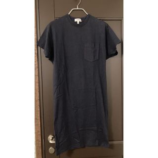 ハイク(HYKE)のHYKE*コットンベーシックTシャツワンピース ネイビー 1 半袖 クルーネック(Tシャツ(半袖/袖なし))