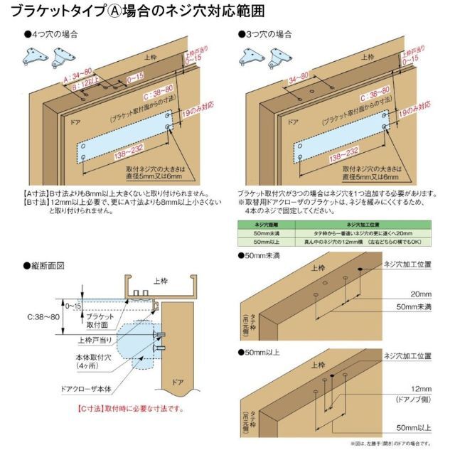 リョービ 取替用ドアクローザ パラレル型 S-202P-C1 - 4