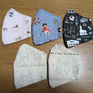 大　インナーマスク　大きめ5枚セット　アルプスの少女ハイジ(その他)