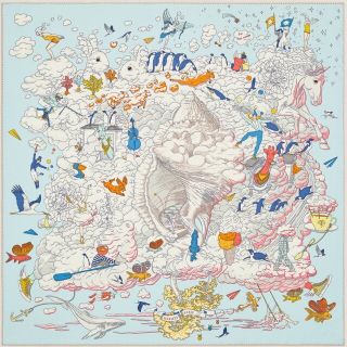 Hermes - 【新品・箱リボン付】カレ90 私の雲 シルク ホワイト白