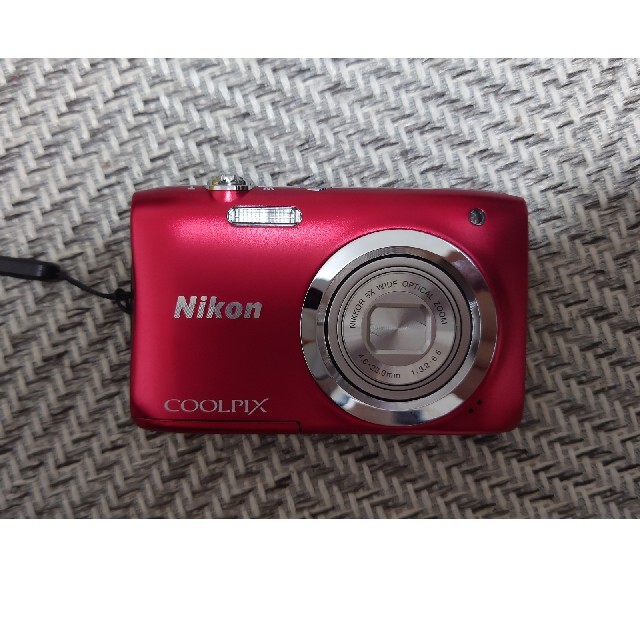 ニコン COOLPIX A100 レッド デジカメケース SDカード 32G×2-