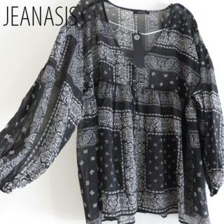 ジーナシス(JEANASIS)の新品 JEANASIS ジーナシス　シアーブラウス　チェニック　シフォンシャツ(シャツ/ブラウス(長袖/七分))