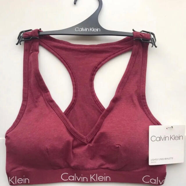 ません Calvin カルバンクライン ブラショーツ セット S 臙脂色の通販