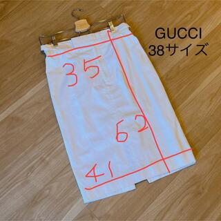 グッチ(Gucci)の美品　GUCCI グッチ　美シルエット　タイトスカート　綿　シンプル　Sサイズ(ひざ丈スカート)