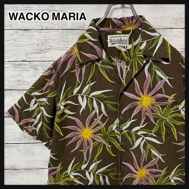 【希少、美品】ワコマリア　WACKO MARIA アロハシャツ　トロピカル柄ハワイアンシャツ
