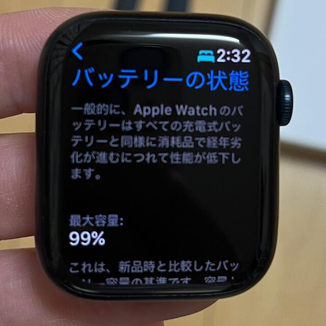 Apple Watch(アップルウォッチ)の超美品！アップルウォッチ7 45mm ミッドナイトアルミニウム メンズの時計(腕時計(デジタル))の商品写真