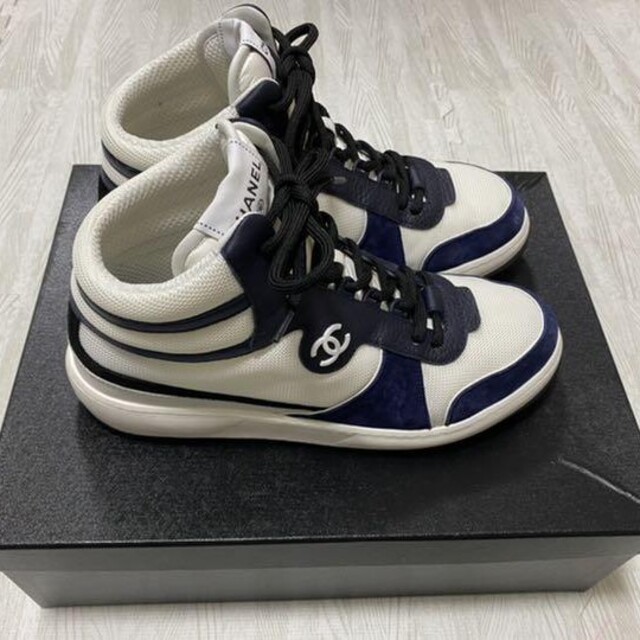 【極美品】シャネル CHANEL スニーカー 靴 メンズ ハイカットスニーカー 買い限定 【極美品】シャネル CHANEL スニーカー 靴 メンズ ハイカットスニーカー スニーカー