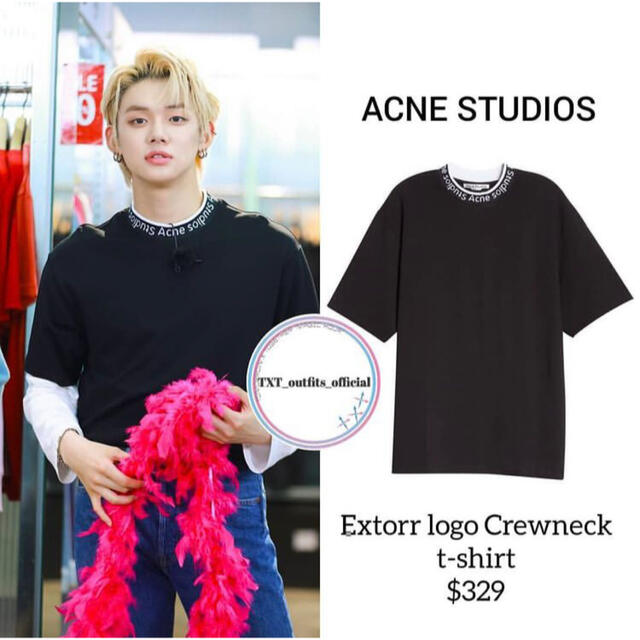 acne studios モックネック navid tシャツ ブラック