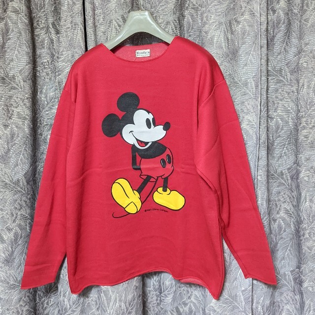 90's日本製Disneyﾐｯｷｰﾏｳｽ薄手ｽｳｪｯﾄｶｯﾄｿｰ