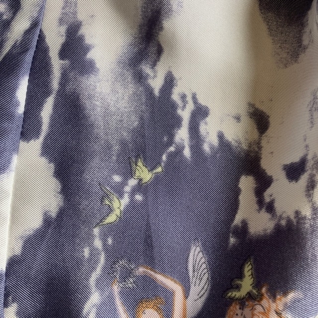 melange 天使柄サーキュラースカート　マキシ丈 レディースのスカート(ロングスカート)の商品写真