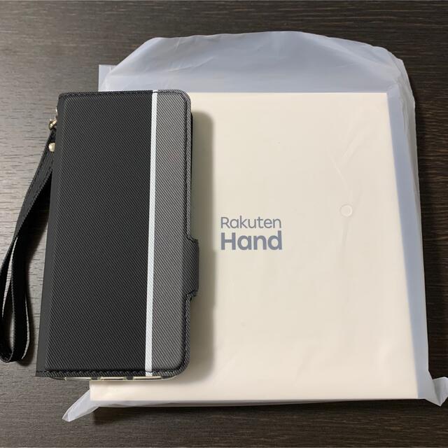 スマートフォン本体Rakuten Hand ハンド P710 ホワイト 手帳型ケース付