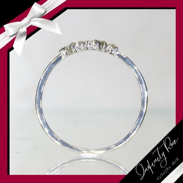 （1104）14号　シルバーコスチュームクリスタル超細デザインリング　指輪 レディースのアクセサリー(リング(指輪))の商品写真